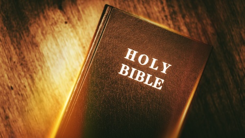 The front of a Bible.
