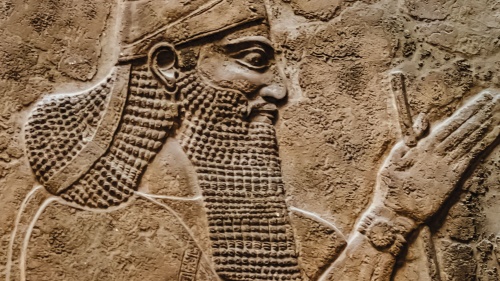 This portrait of the Assyrian monarch Tiglath- Pileser III was found in his palace at Nimrud 26 centuries after his invasion of Israel ca. 745 B.C.